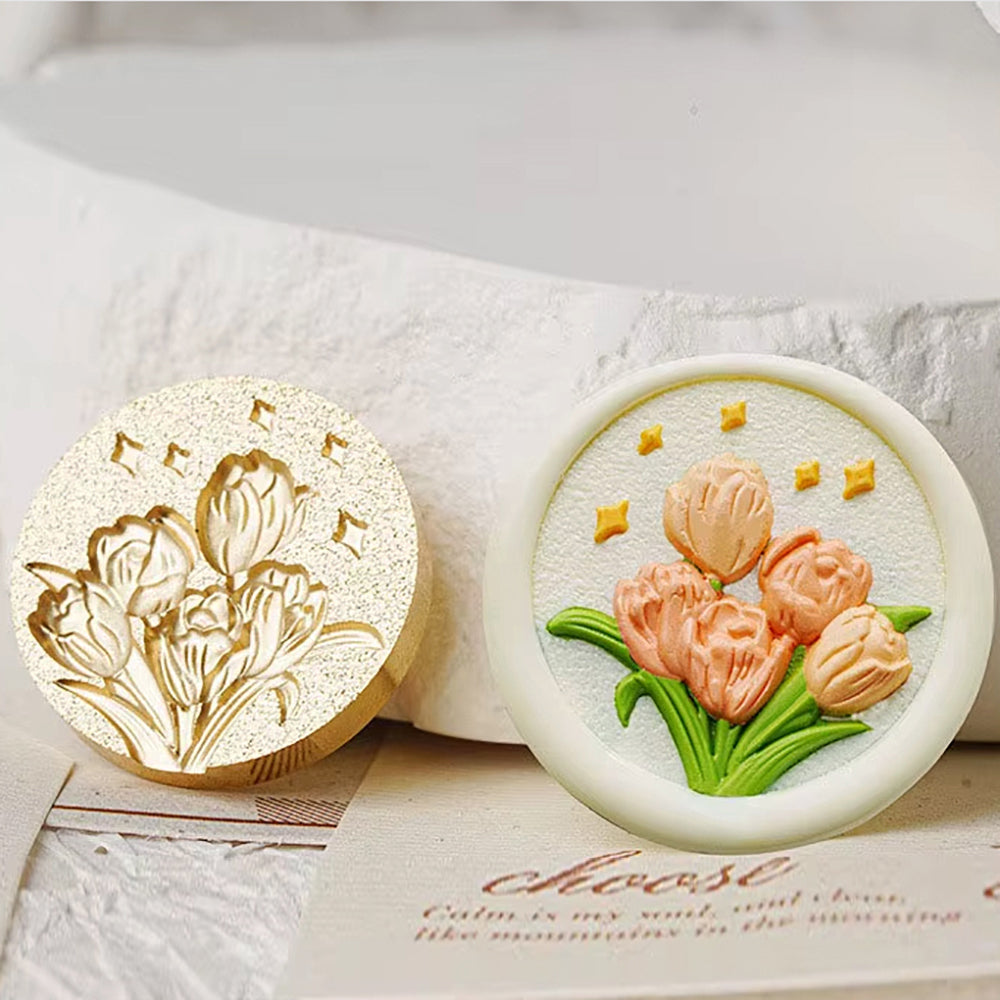 3D Tulip Wax Seal Stamp (25mm)