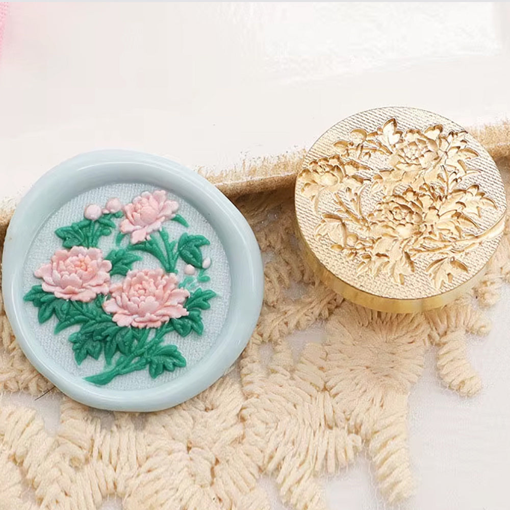 Peony Wax Seal Stamp (25 mm.)