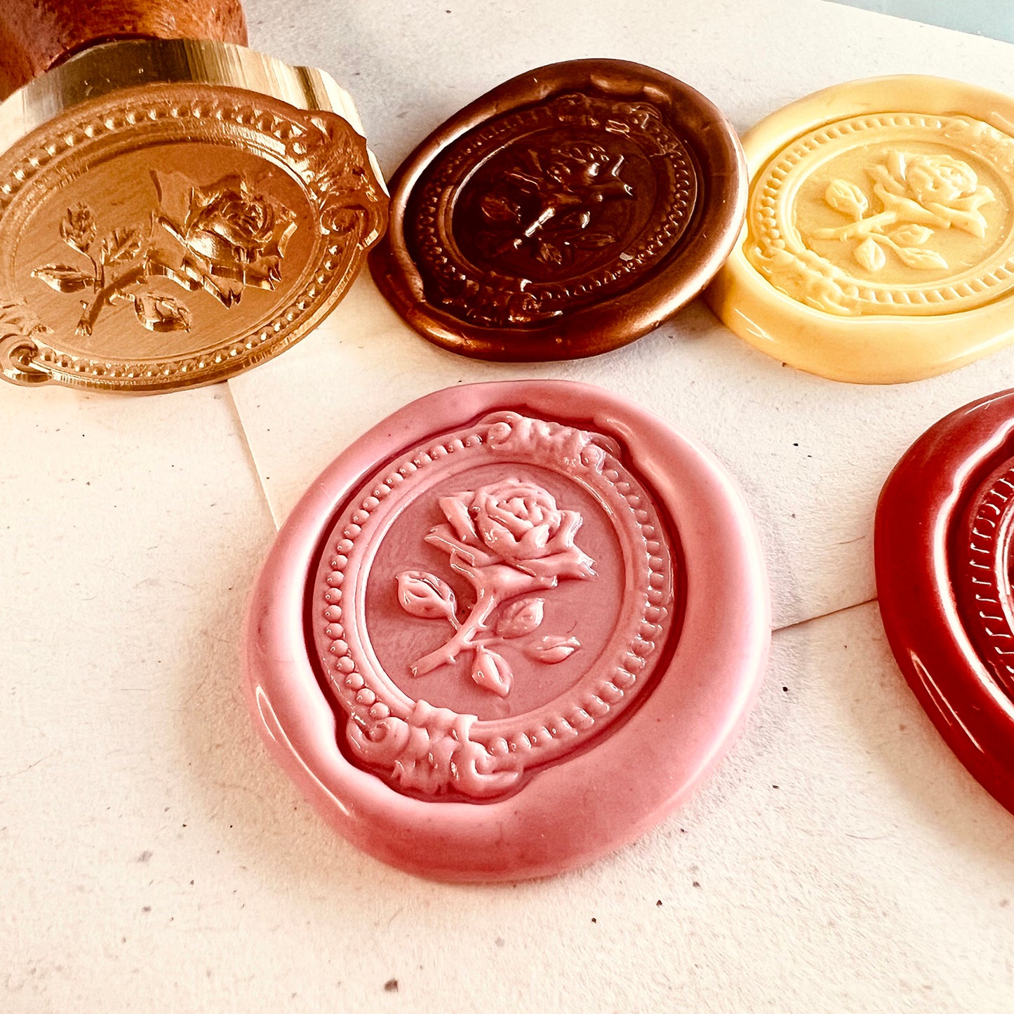 Vintage Rose Wax Seal Stamp Head (23x30mm)