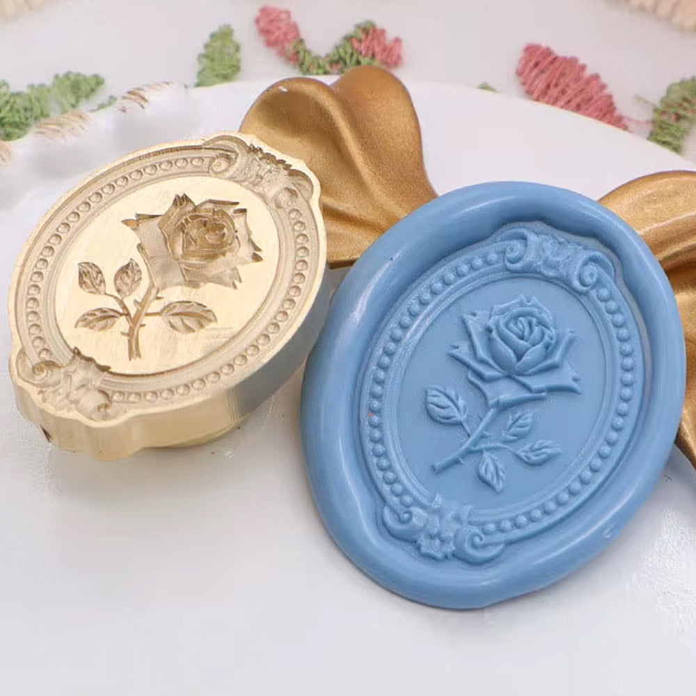 Vintage Rose Wax Seal Stamp Head (23x30mm)