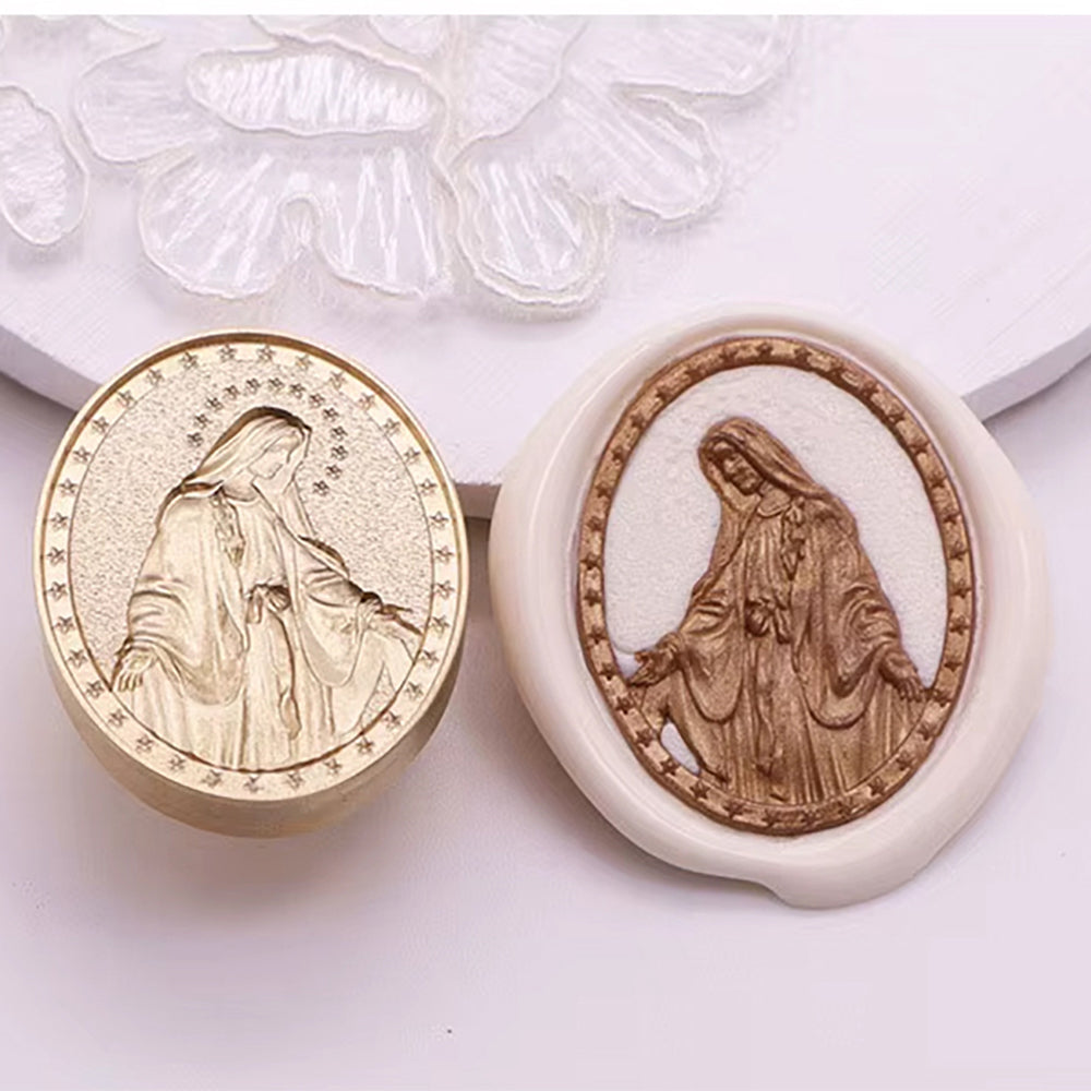 Virgin Mary Wax Seal Stamp - Oval stamp (23x30mm)