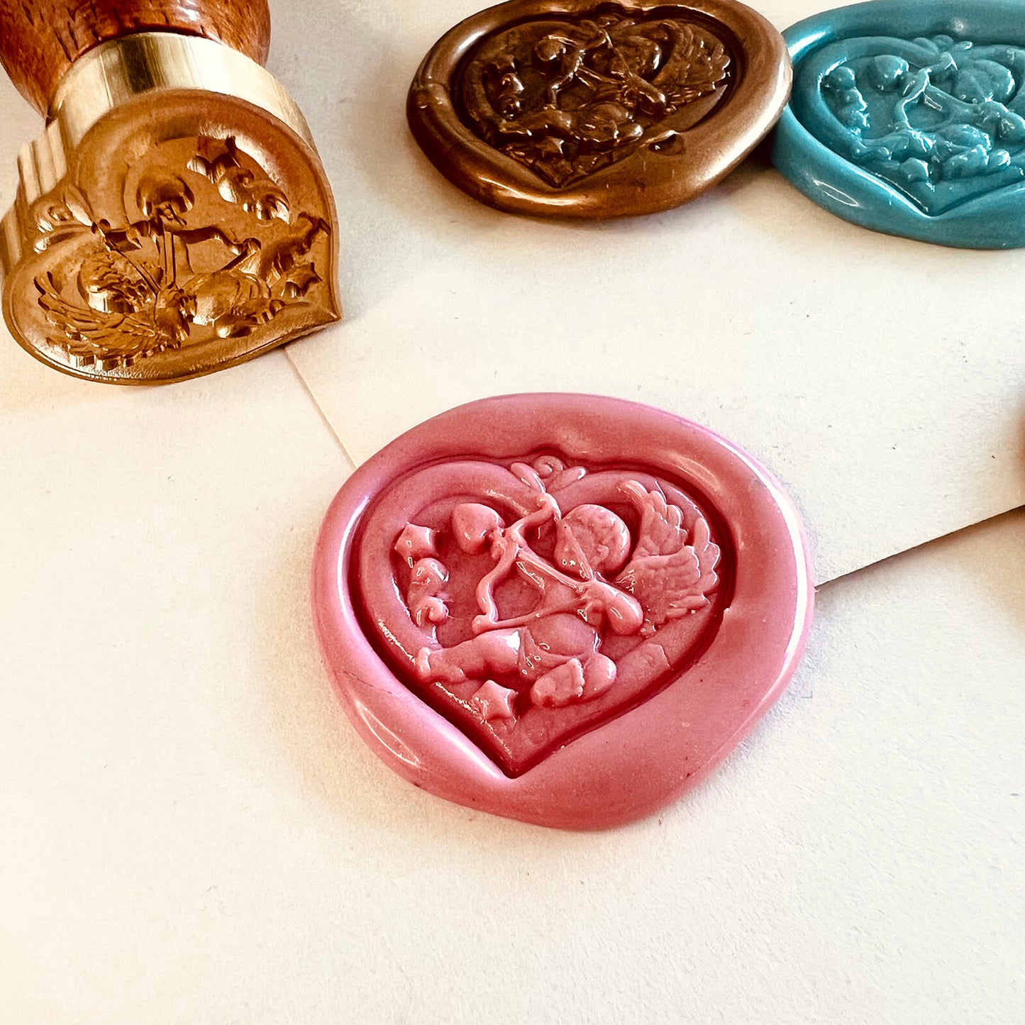 Cupid Heart Wax Seal Stamp (23x23mm)
