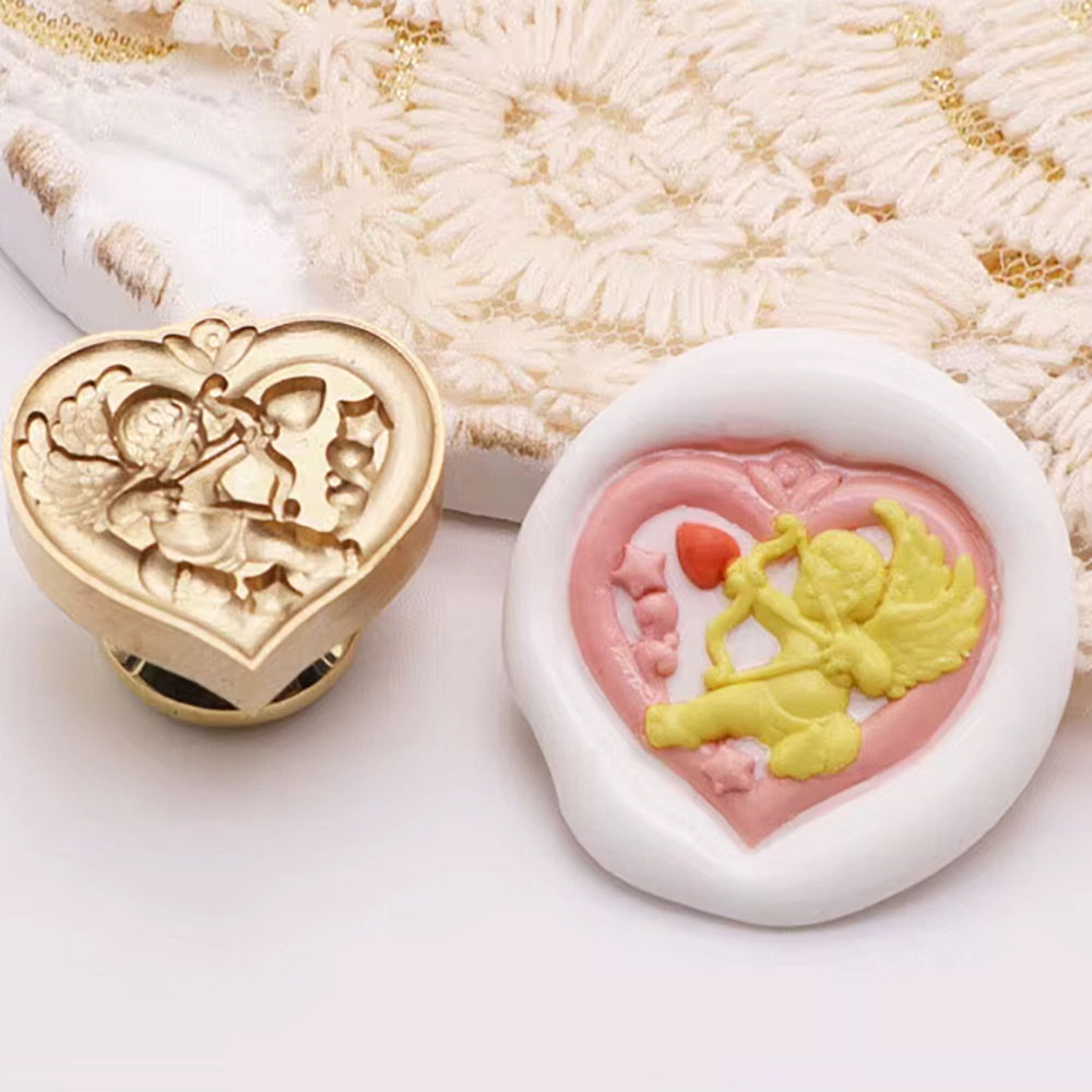 Cupid Heart Wax Seal Stamp (23x23mm)
