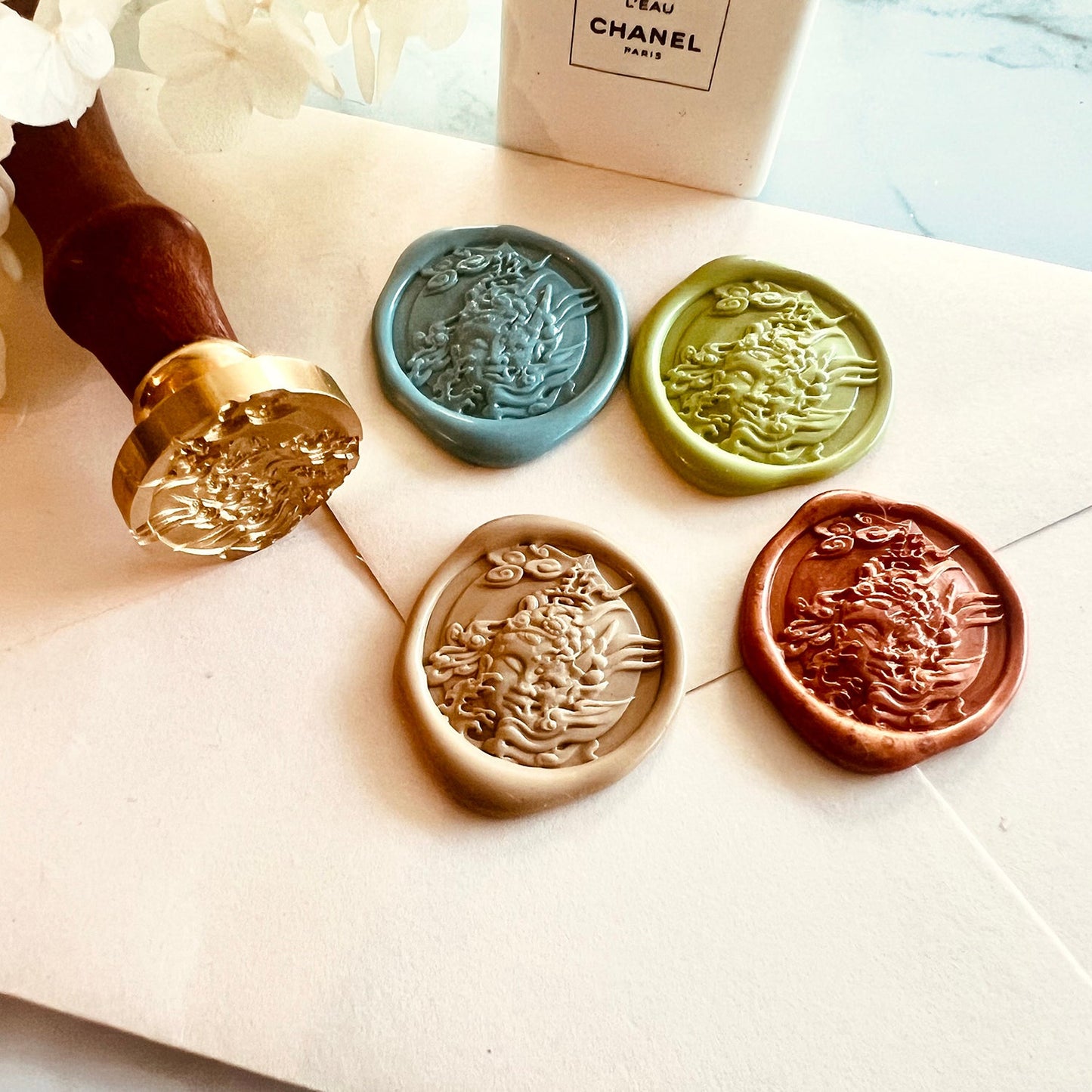 Chinese Warrior Wax Seal Stamp size 25mm.