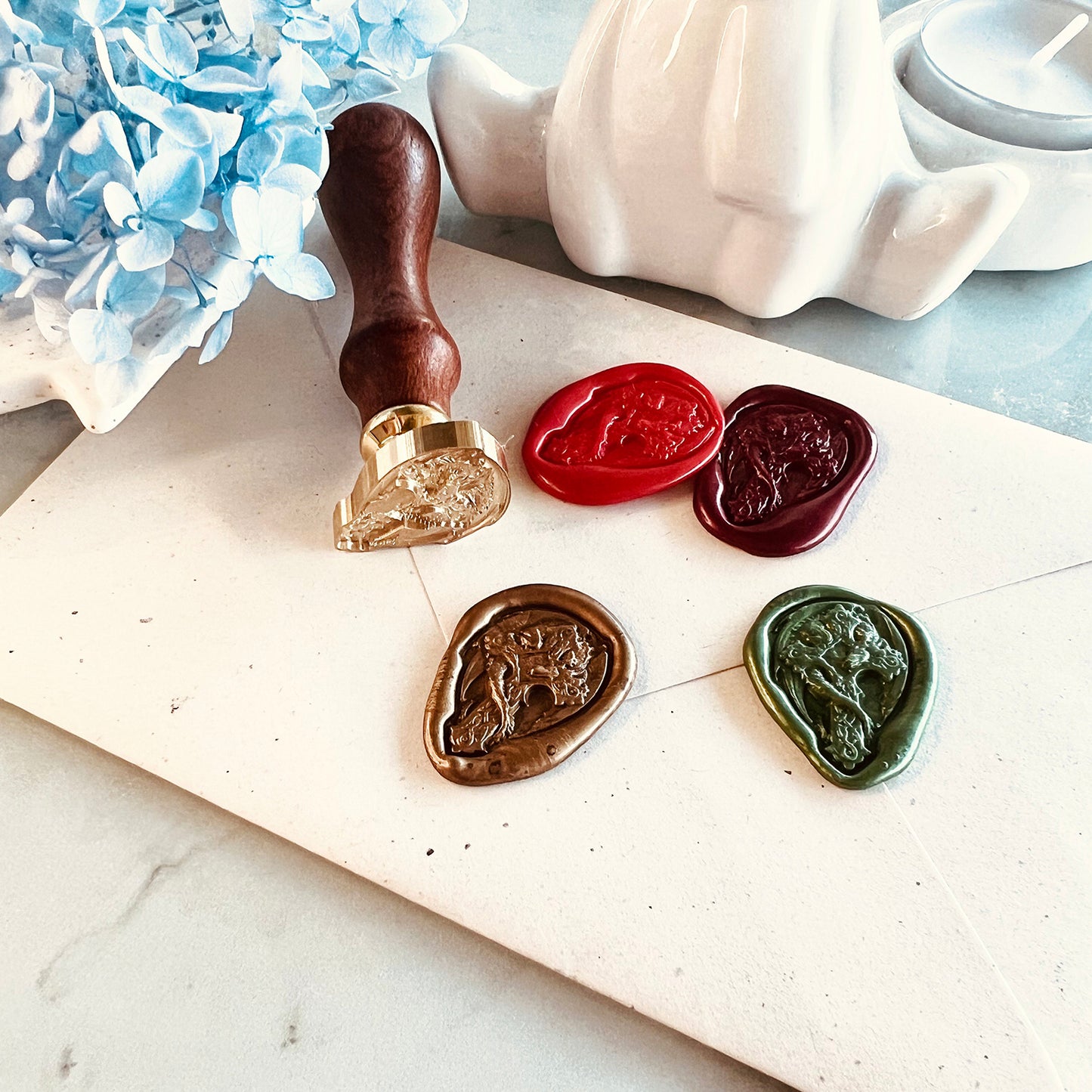 Celtic Dragon Wax Seal Stamp (28x20 mm)