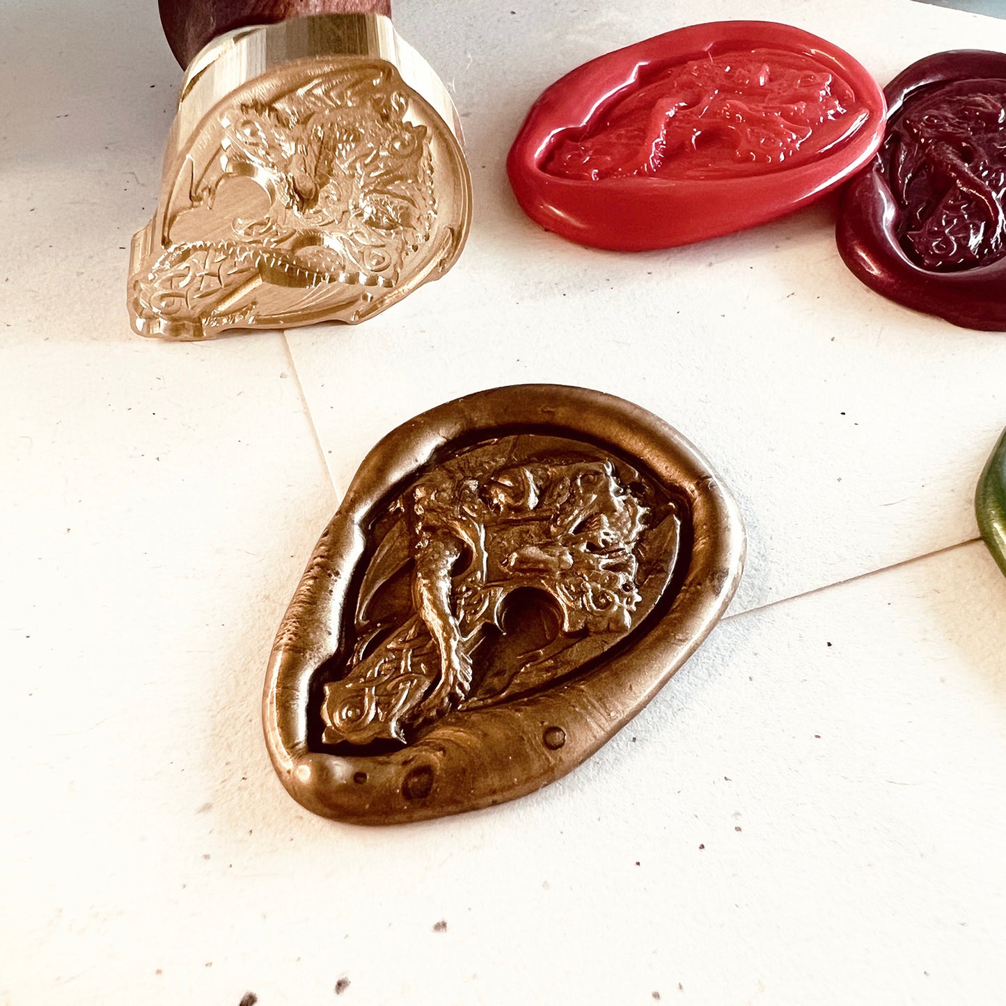 Celtic Dragon Wax Seal Stamp (28x20 mm)