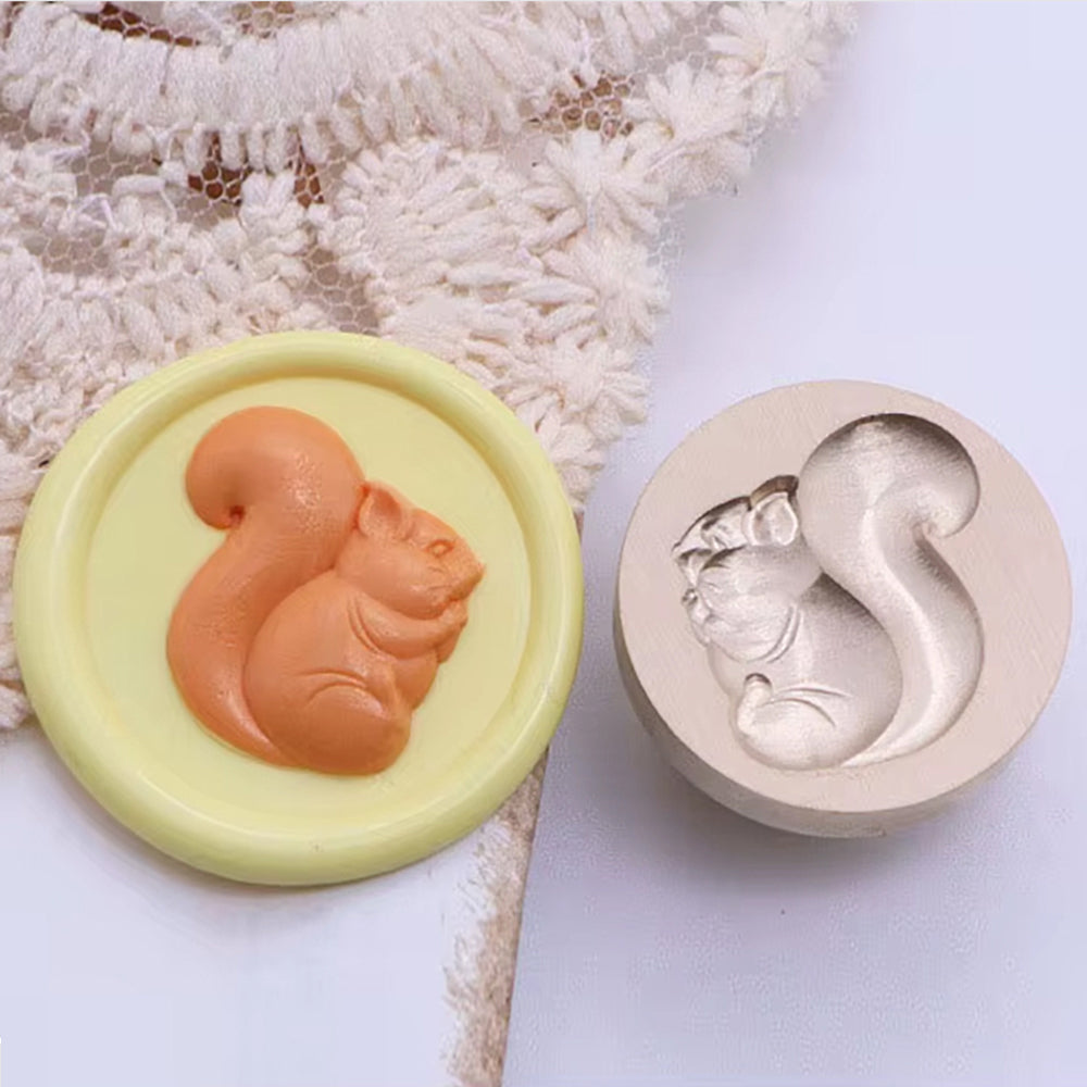 3D Squirrel Wax Seal Stamp size 23mm