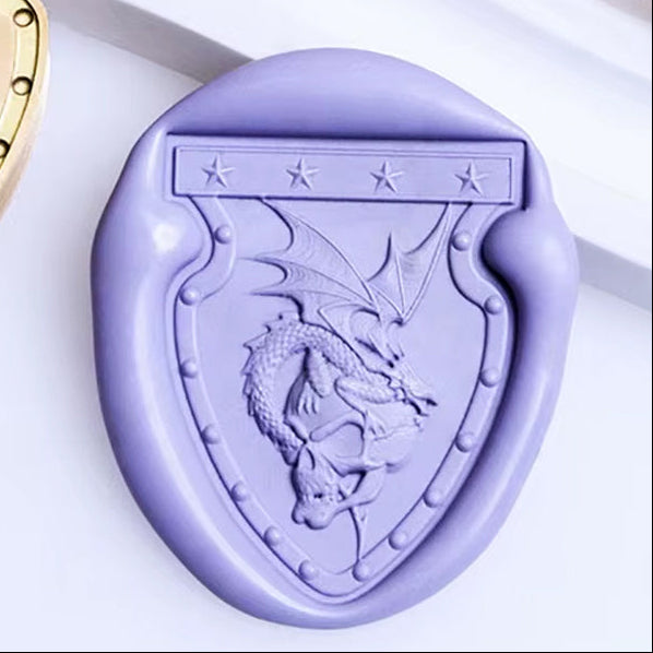 Fantasy Dragon Wax Seal Stamp – Intricate Medieval Crest Brass Stamp