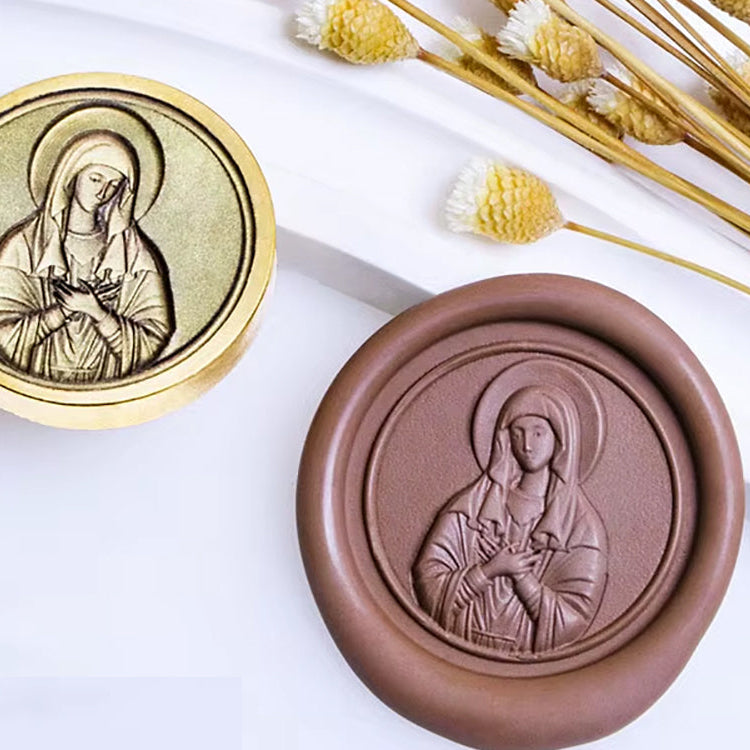 Virgin Mary Wax Seal Stamp – 25mm Brass Religious Seal