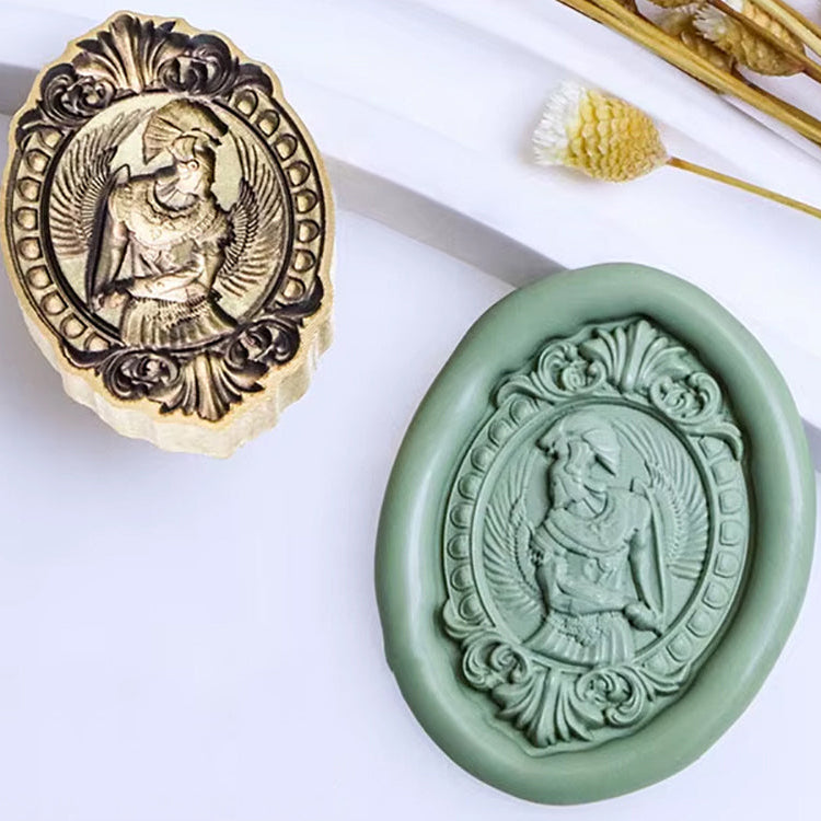 Winged Warrior Wax Seal Stamp size 28x20mm