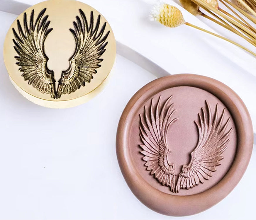 Angel Wings Wax Seal Stamp size 25mm