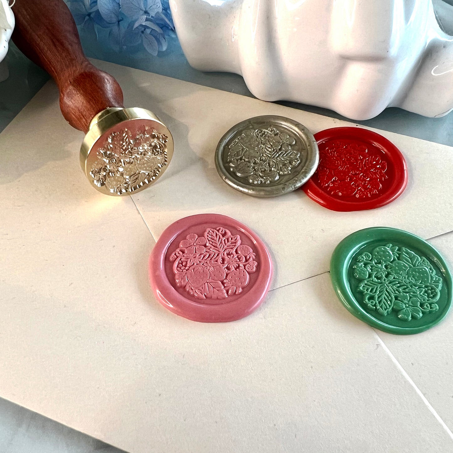 Strawberry Garden Wax Seal Stamp (25mm)