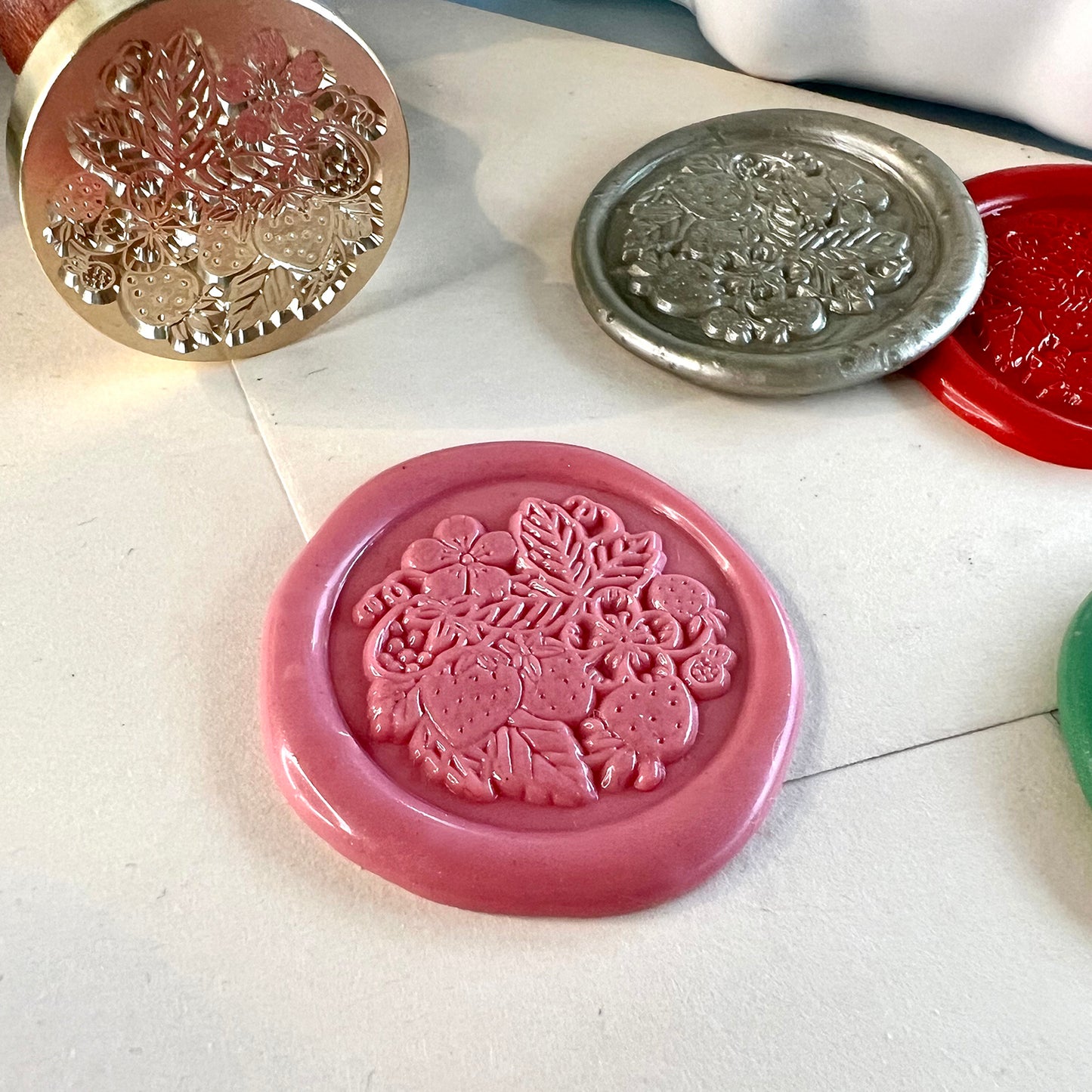 Strawberry Garden Wax Seal Stamp (25mm)