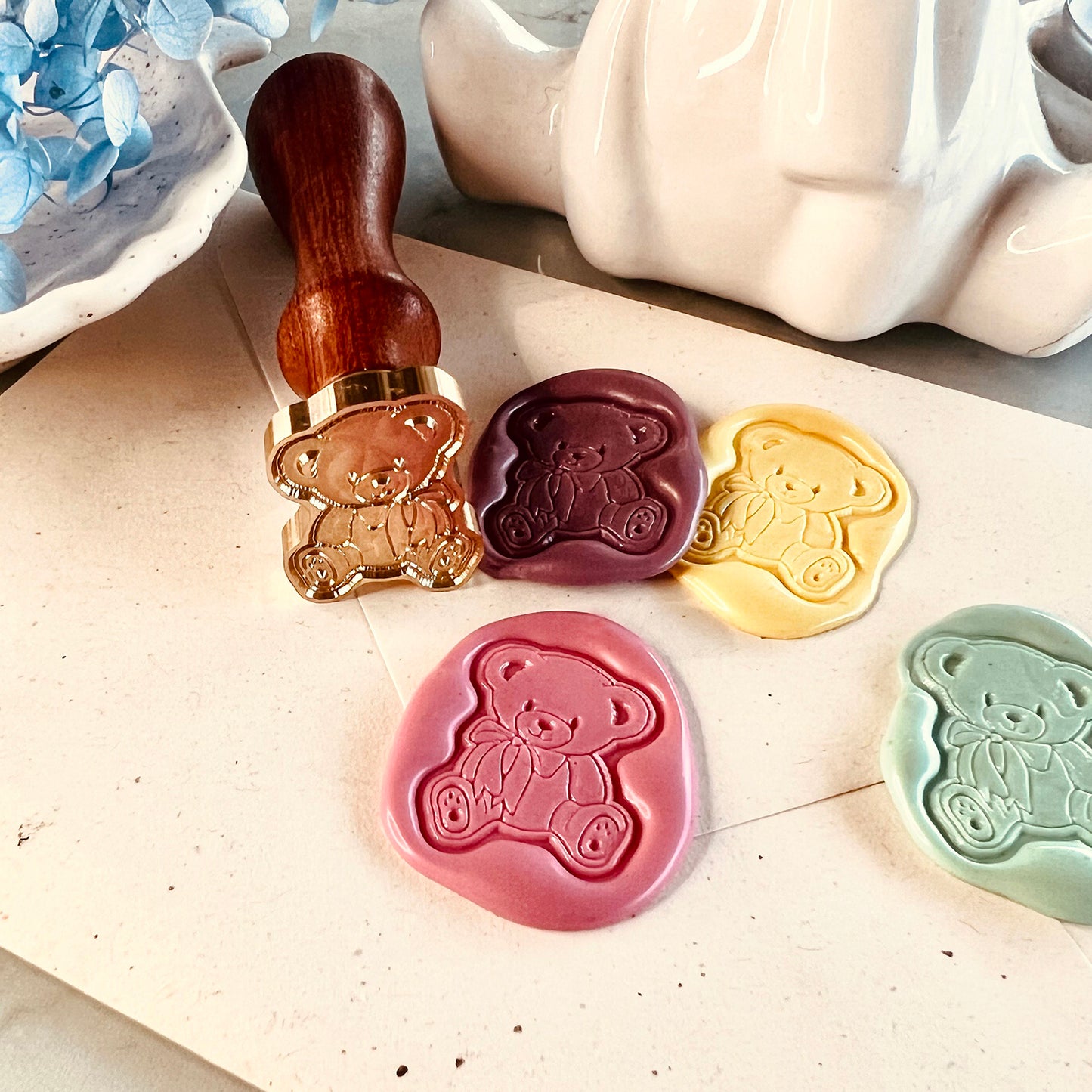 Teddy Bear Wax Seal Stamp (22x27mm)