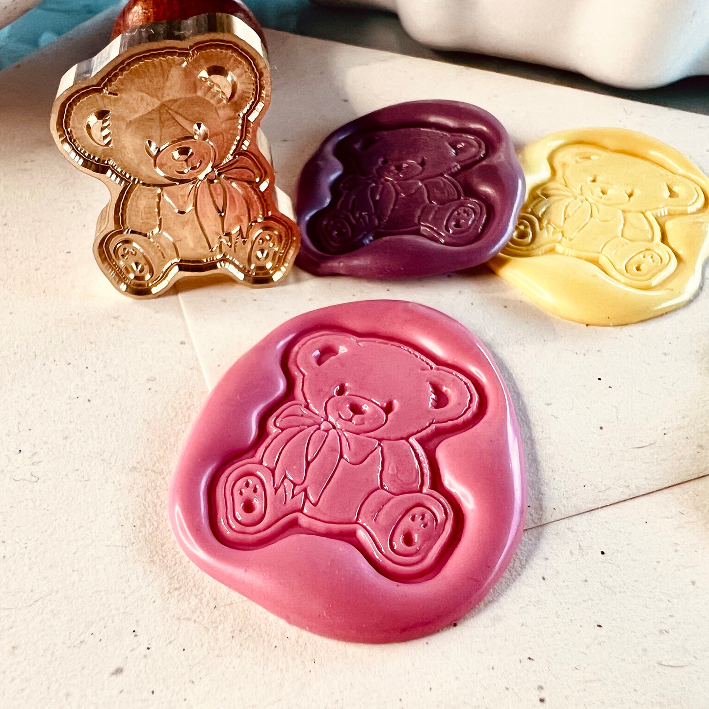 Teddy Bear Wax Seal Stamp (22x27mm)
