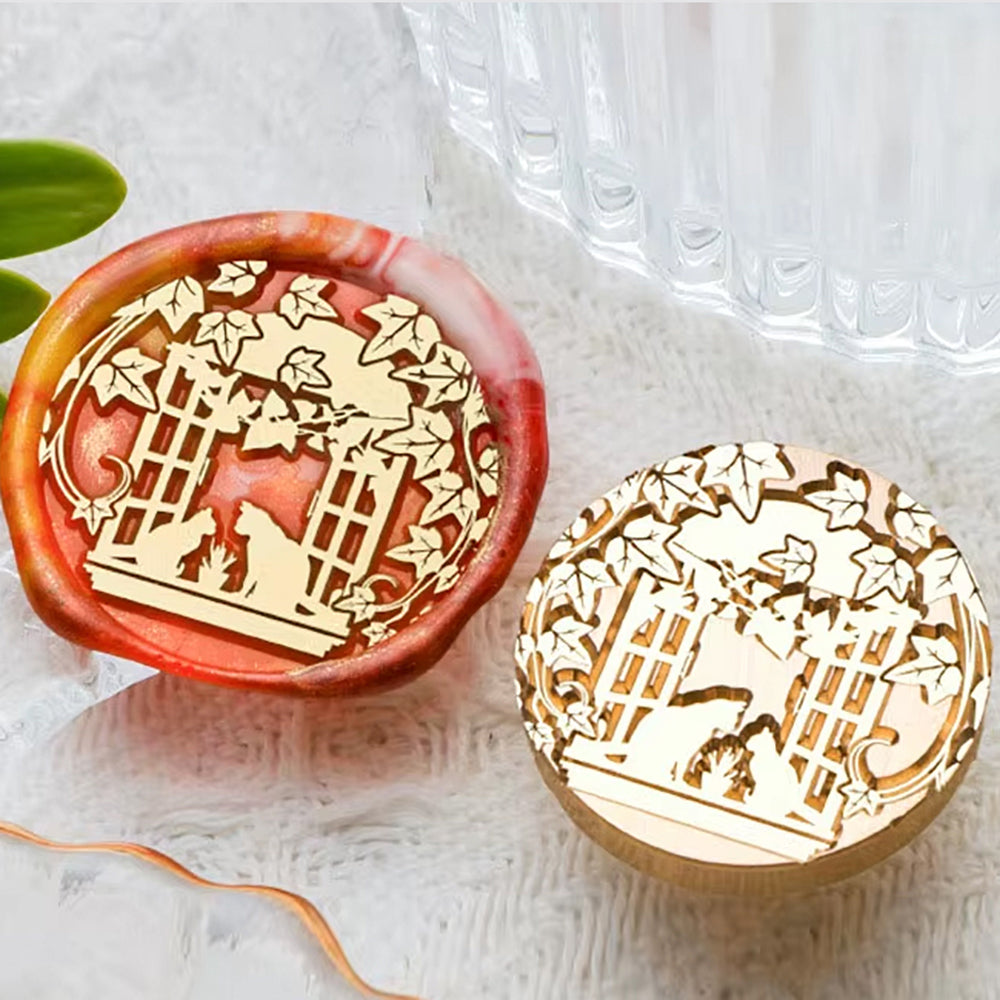 Cozy Window Cat Wax Seal Stamp (30mm)
