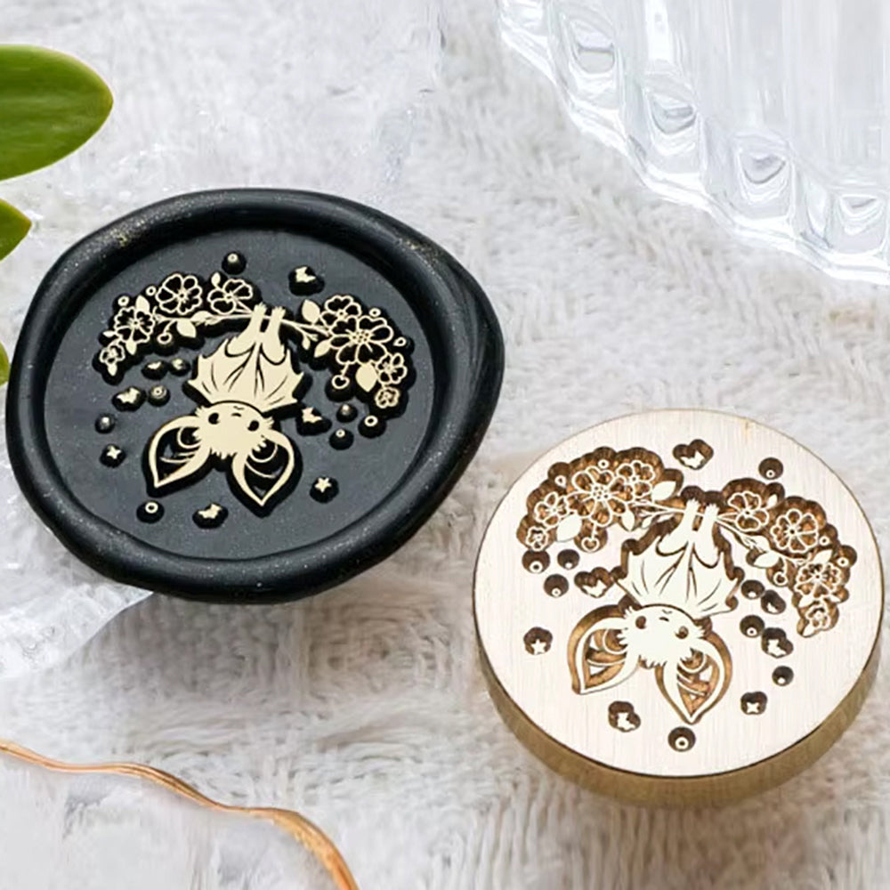 Hanging Bat Wax Seal Stamp size 25mm