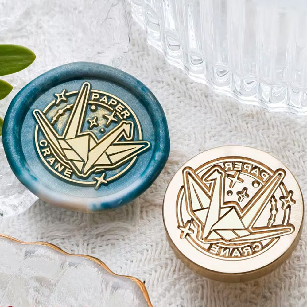 Origami Paper Crane Wax Seal Stamp (30mm)