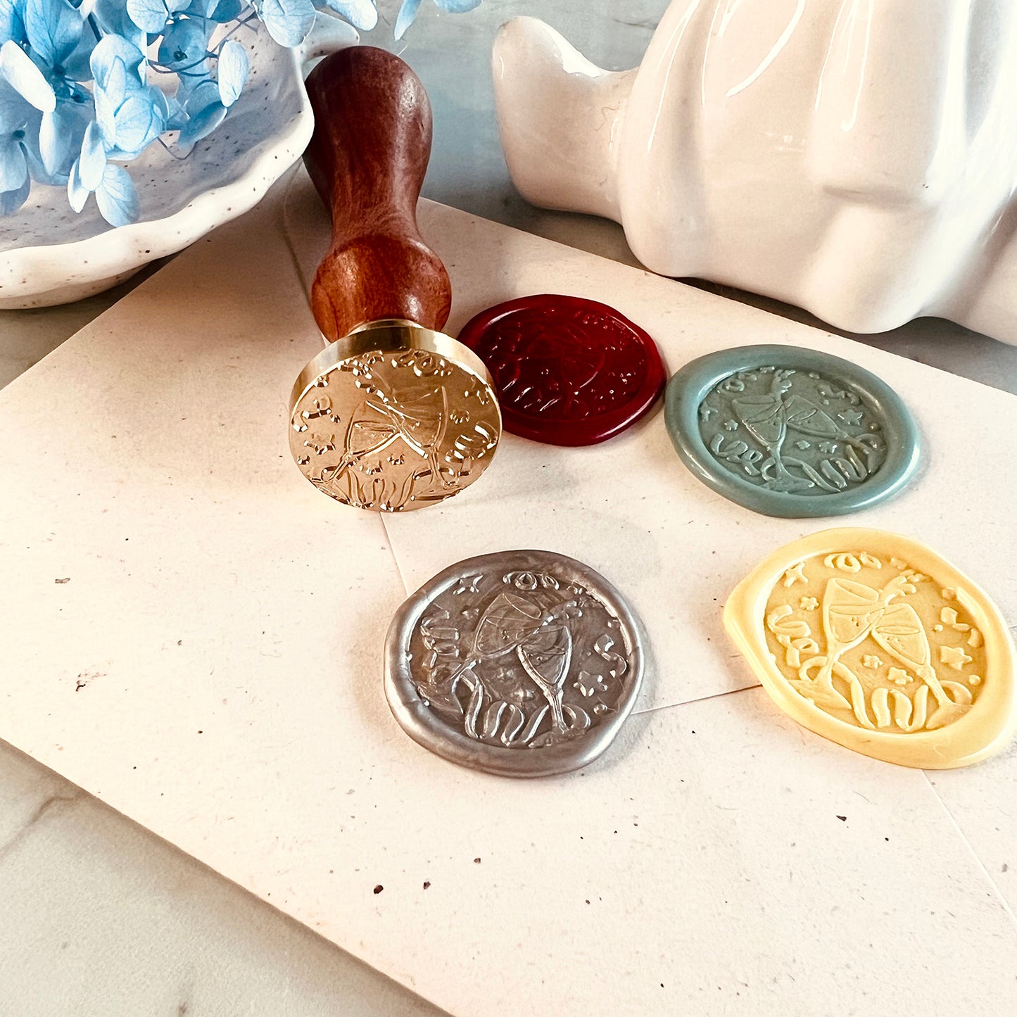 Celebration Champagne Wax Seal Stamp (25mm)