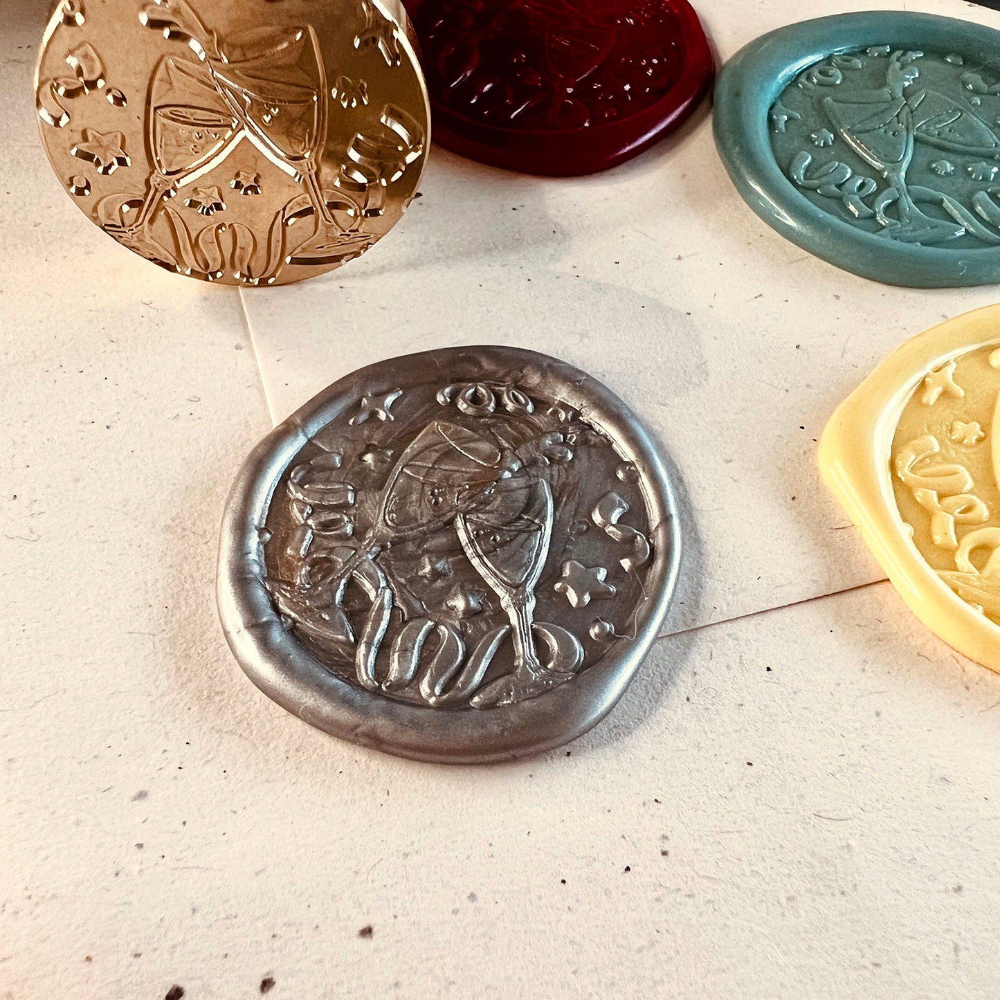 Celebration Champagne Wax Seal Stamp (25mm)