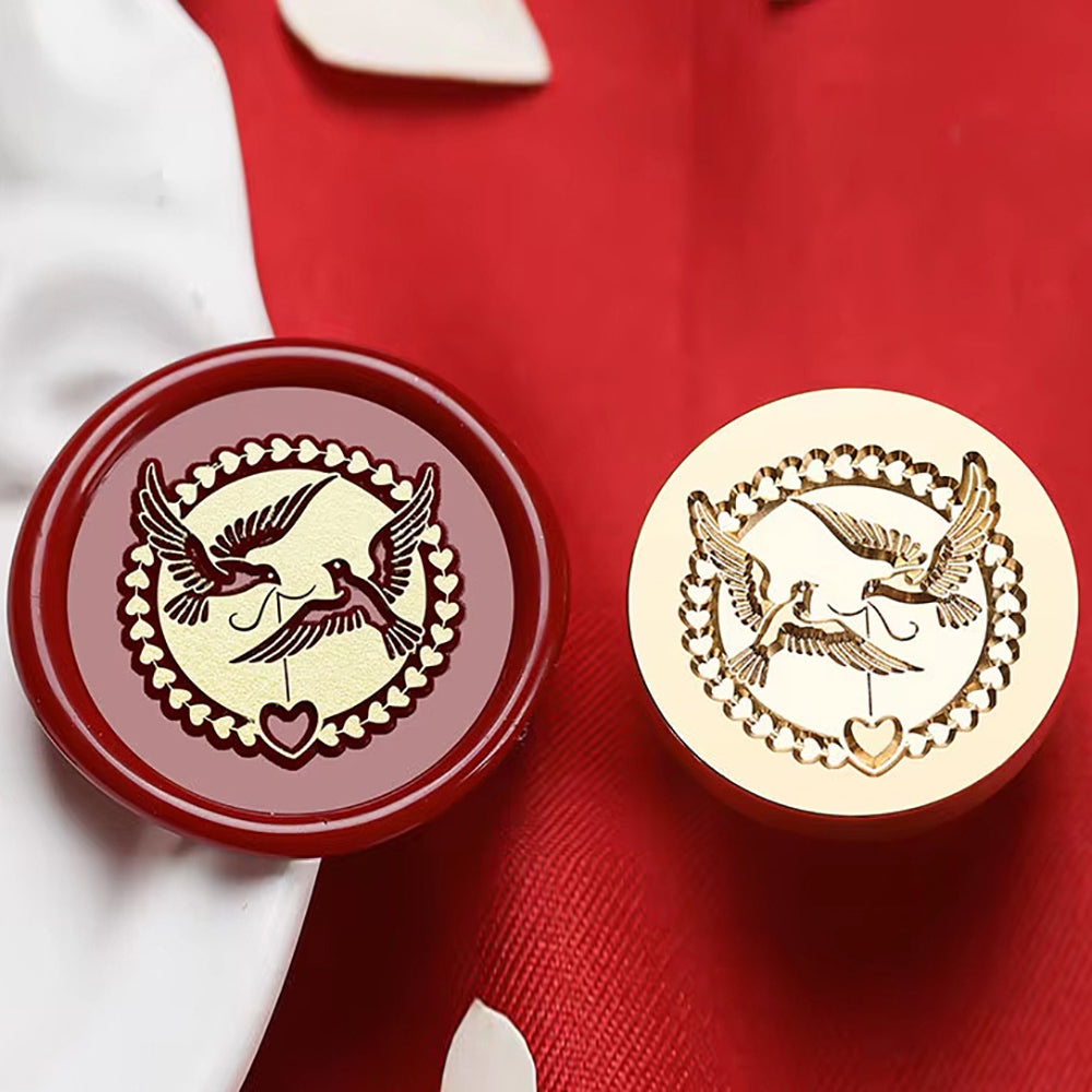 Love Birds Wax Seal Stamp size 25 mm.