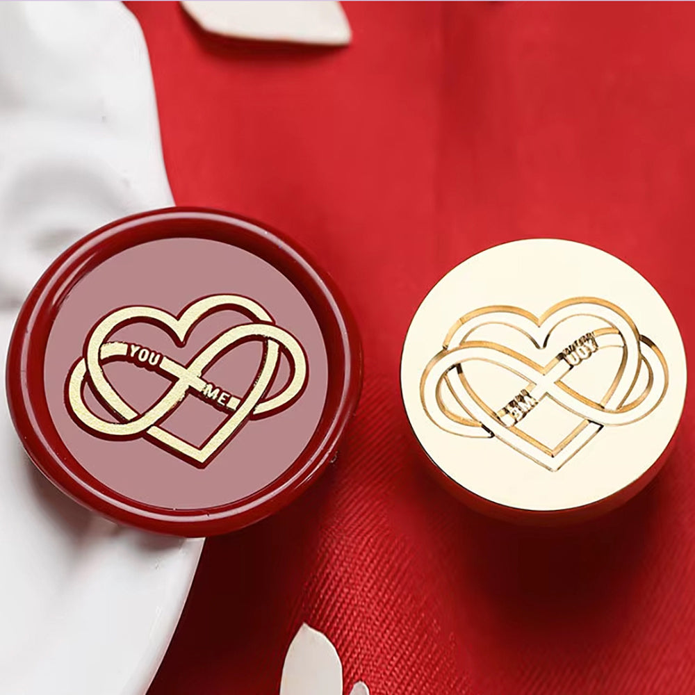 Infinity Heart Wax Seal Stamp size 25mm