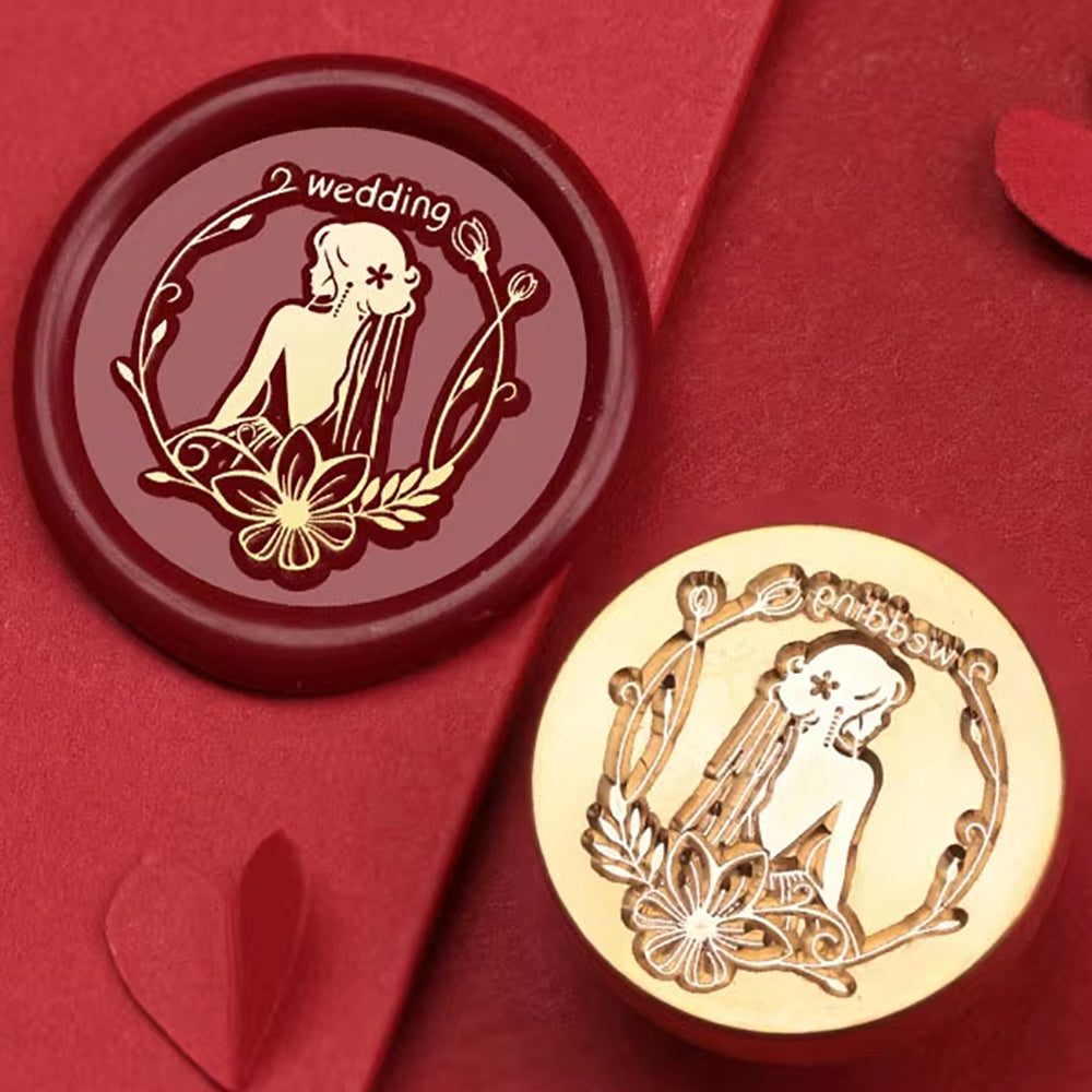 Wedding Bride Wax Seal Stamp - 25mm