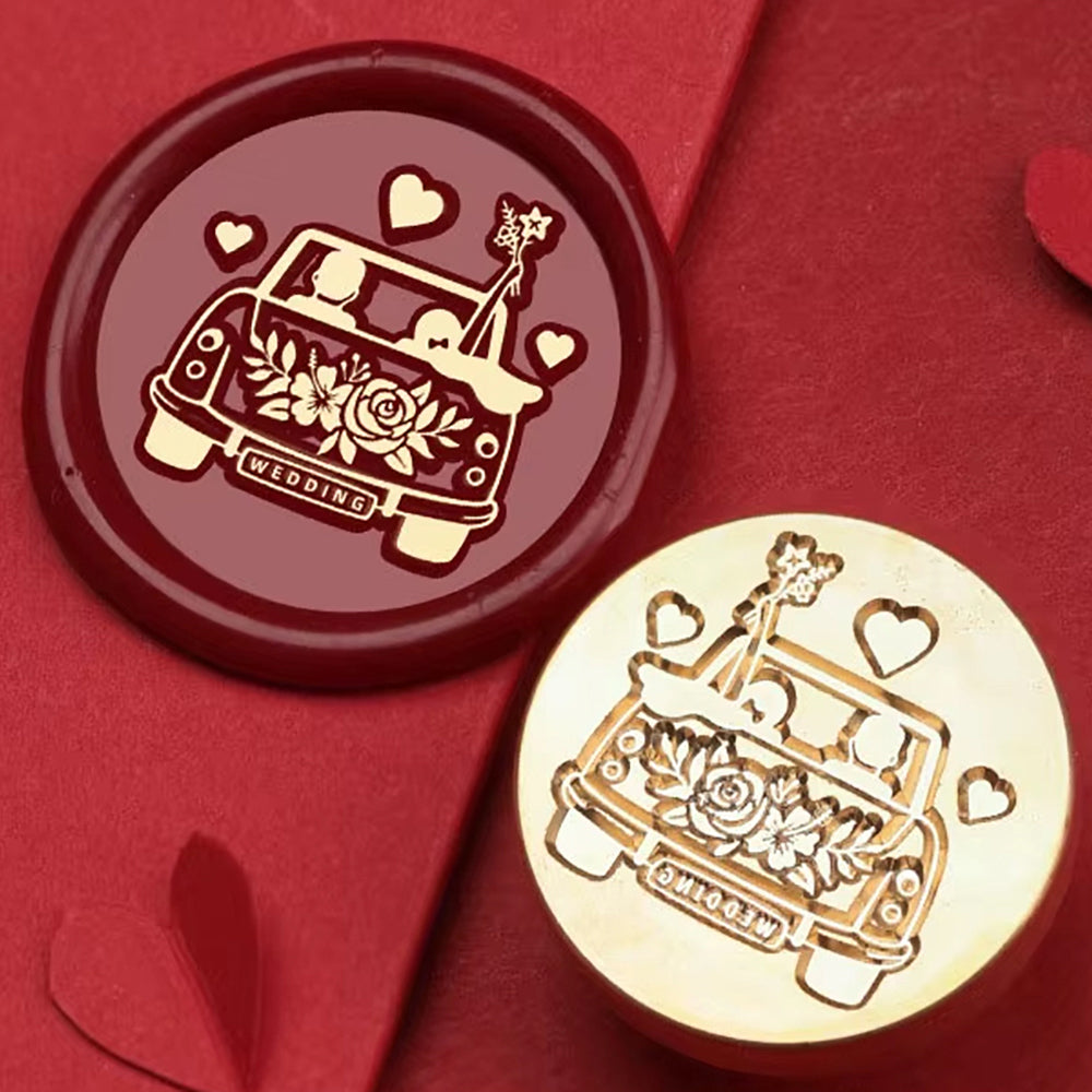 Just Married Wedding Car Wax Seal Stamp (25mm)