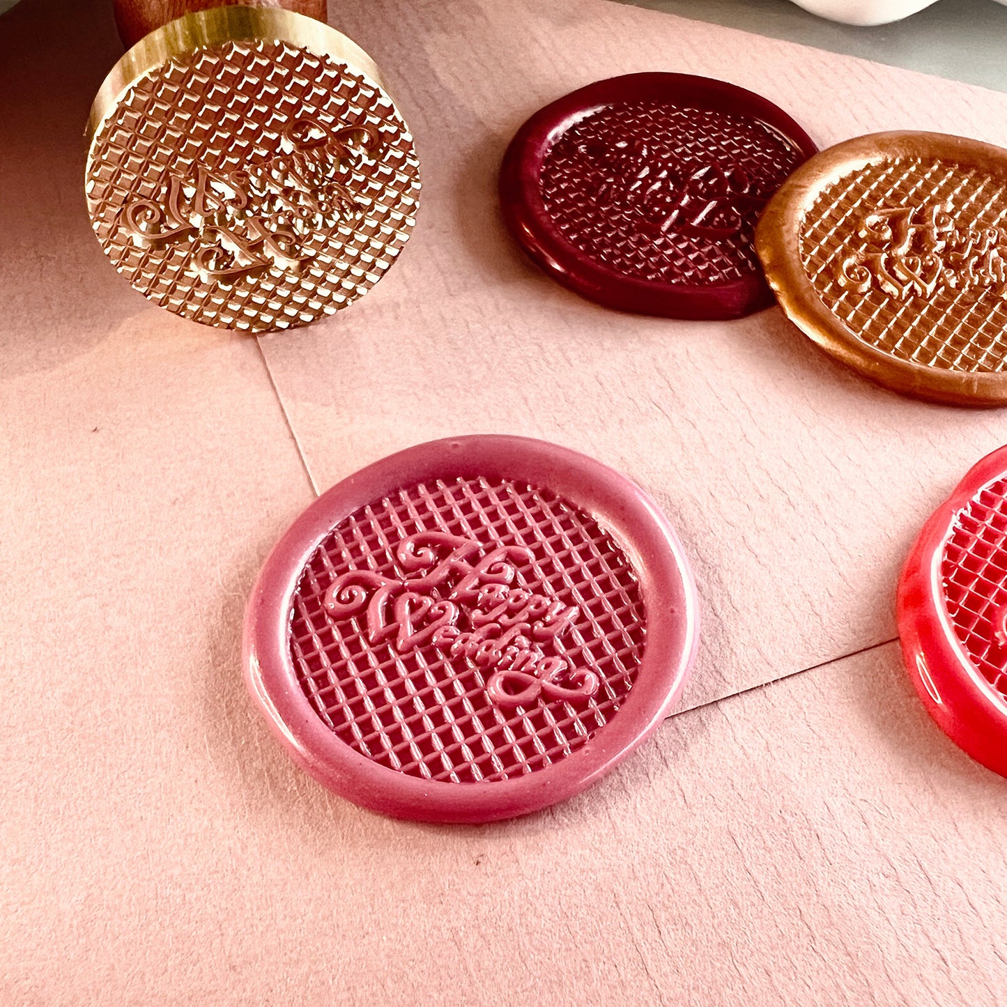 Happy Wedding Wax Seal Stamp (25mm)