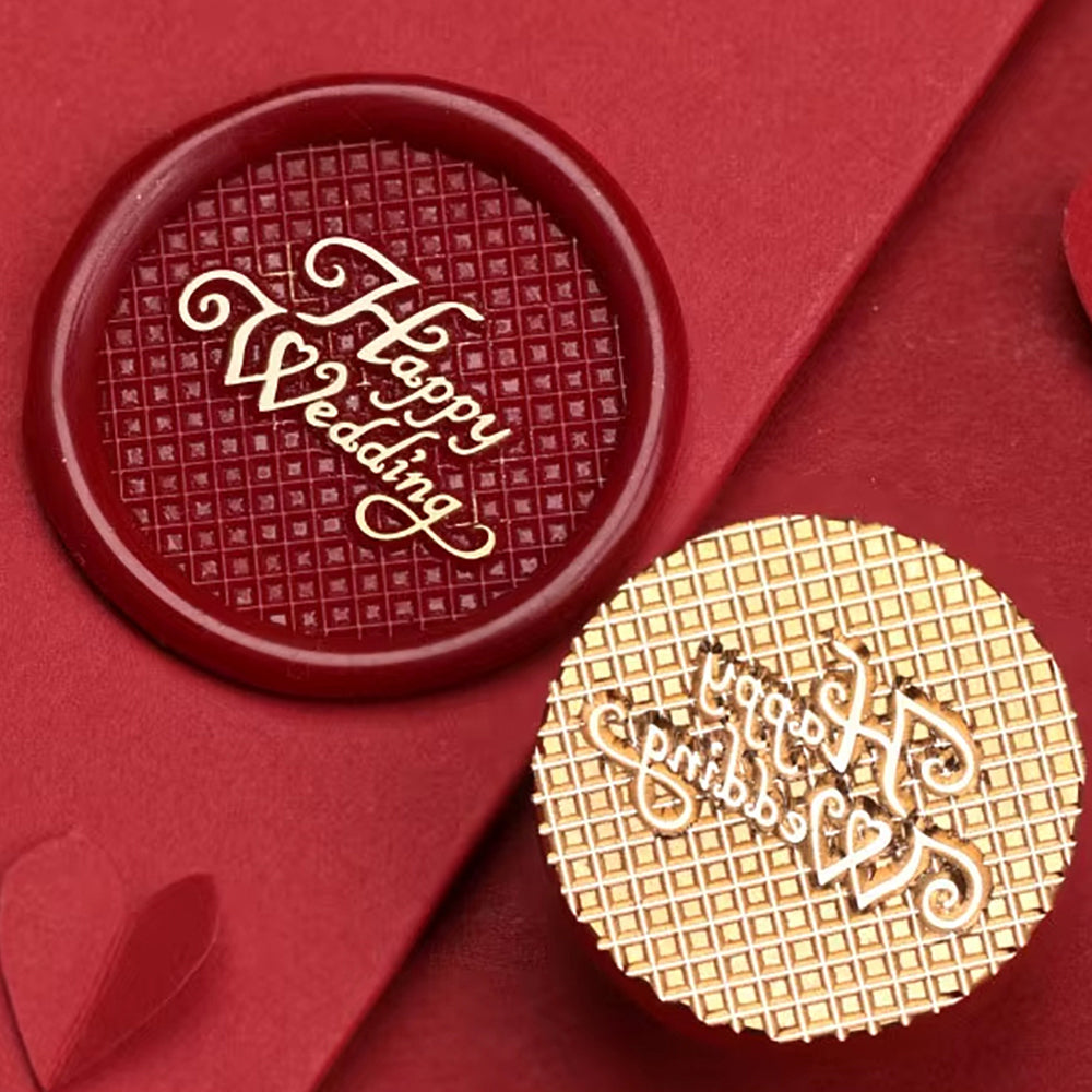 Happy Wedding Wax Seal Stamp (25mm)