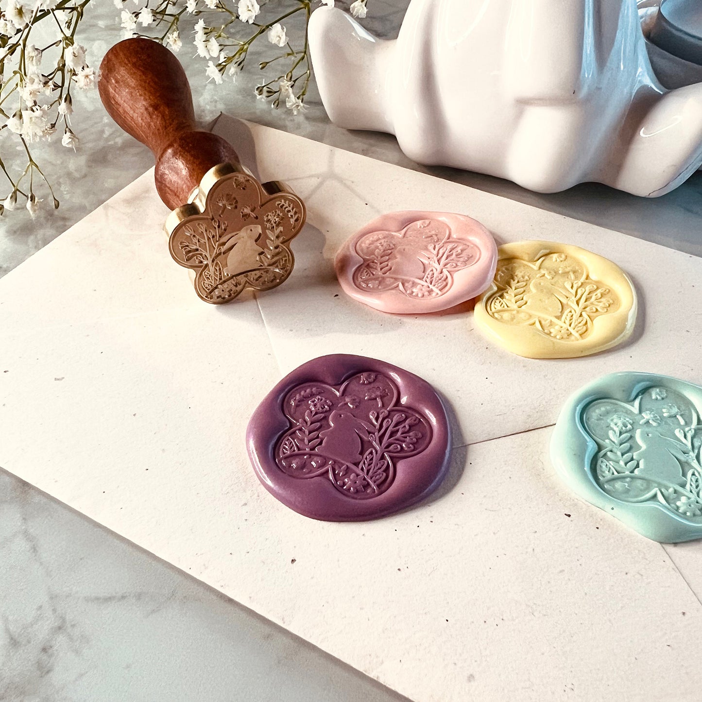Spring Bunny Wax Seal Stamp (28mm)