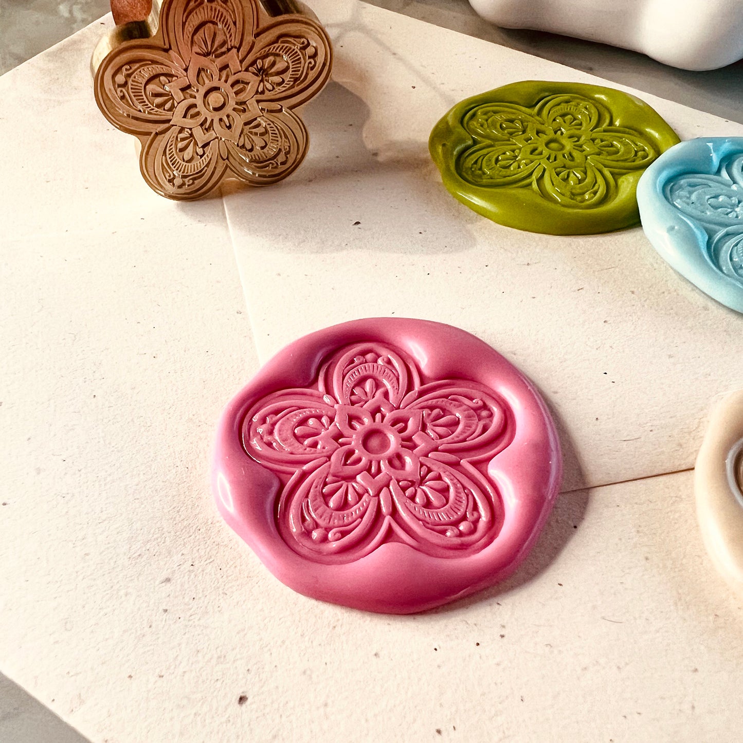 Floral Mandala Wax Seal Stamp (28mm)