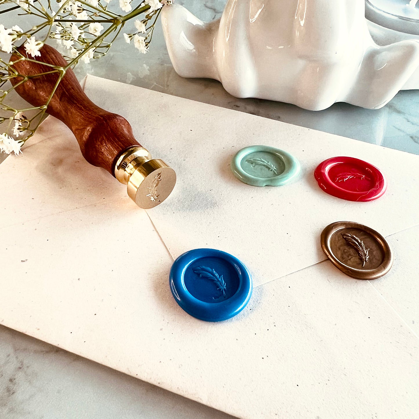 Mini Feather Wax Seal Stamp (15mm)