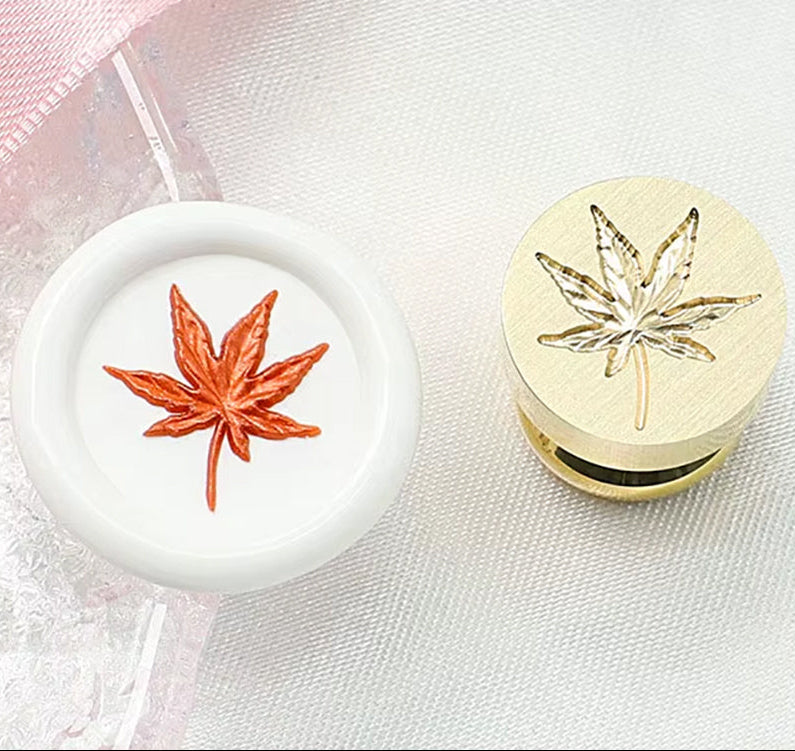 Mini Maple Leaf Wax Seal Stamp – 15mm