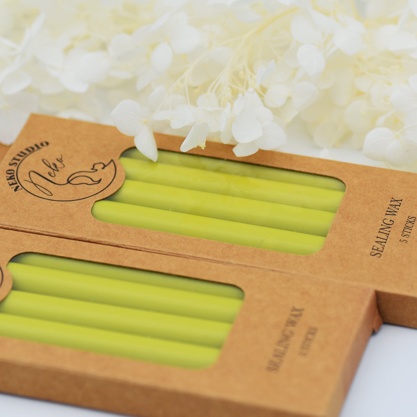 38-Vibrant Yellow Green Wax Seal Sticks – Pack of 5