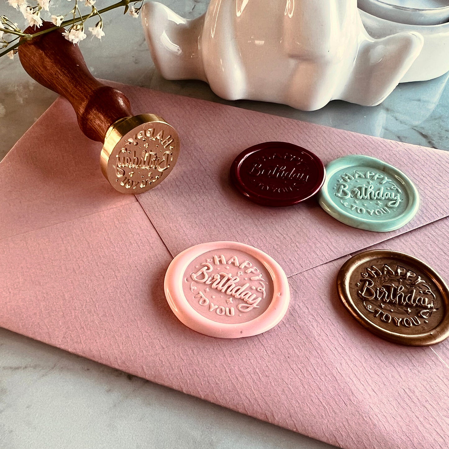 Happy Birthday Wax Seal Stamp (25mm)