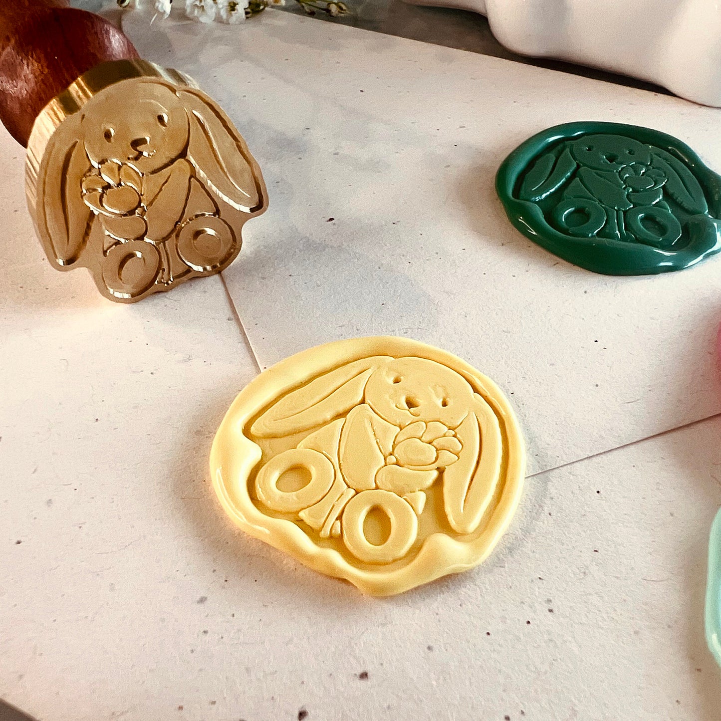 Adorable Bunny Wax Seal Stamp – Easter (25x25mm)