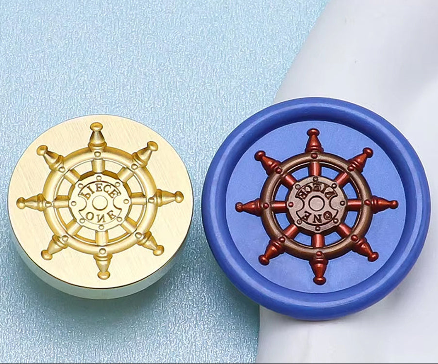 Ship Wheel Wax Seal Stamp Nautical Theme size 25mm.