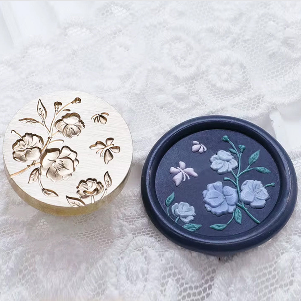 Vintage Floral Wax Seal Stamp (25mm)
