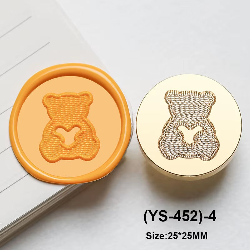 Knitted Teddy Bear Wax Seal Stamp (25mm)
