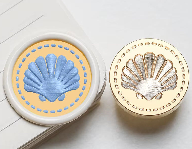 Knitted Shell Wax Seal Stamp size 25mm