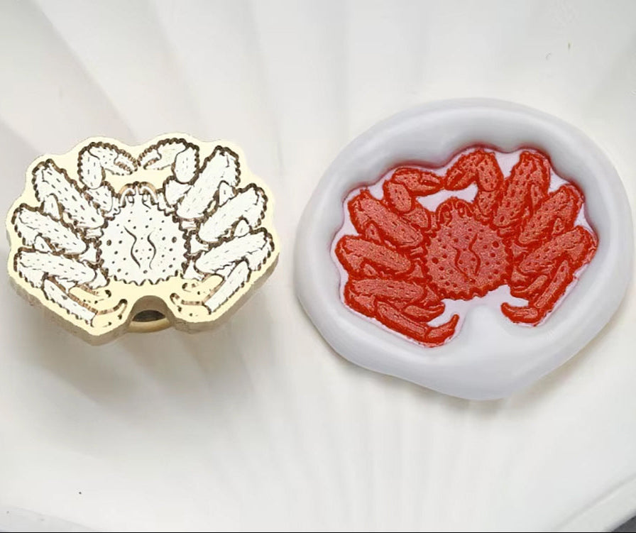 Crab Wax Seal Stamp – Brass Stamp Stamp size 30mm