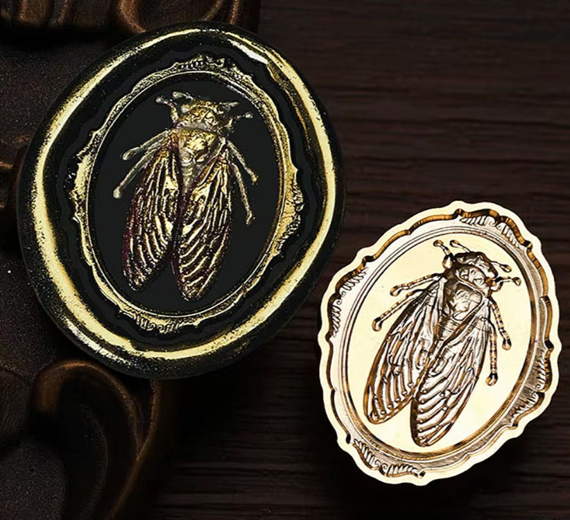 Cicada Insect Wax Seal Stamp – Brass Stamp size 27x34 mm