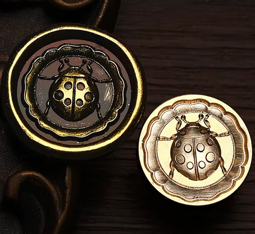 Ladybug Wax Seal Stamp – Beetle Brass Stamp size 25mm