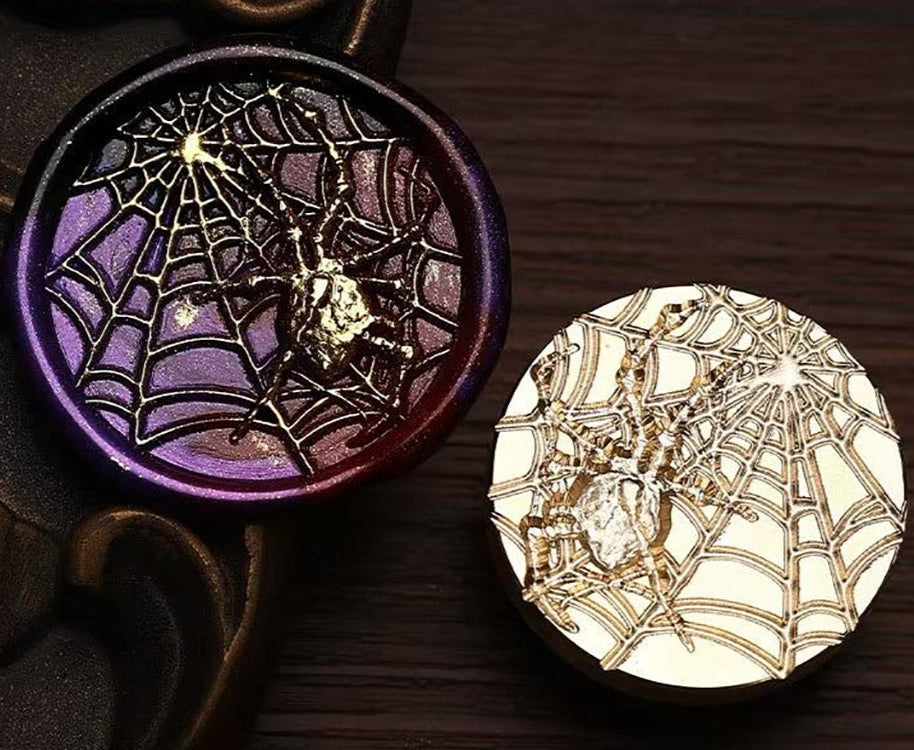 Spider Web Wax Seal Stamp – Brass Stamp size 30mm.