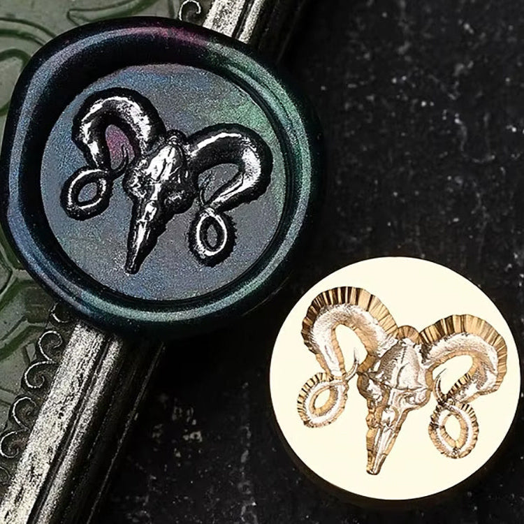 Ram Skull Wax Seal Stamp | Gothic Brass Stamp size 25mm