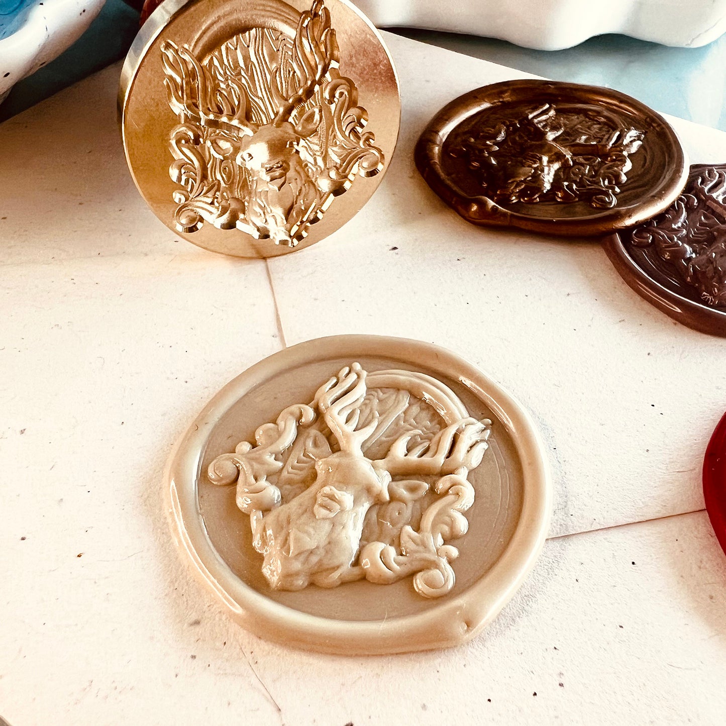 Majestic Stag 3D Wax Seal Stamp (30mm)