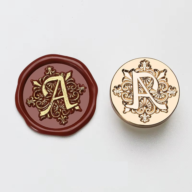 Ornate Letter "A" Wax Seal Stamp Head (25mm)