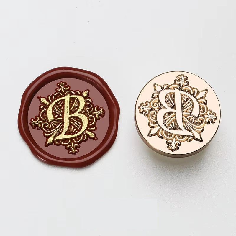 Ornate Letter "B" Wax Seal Stamp Head (25mm)