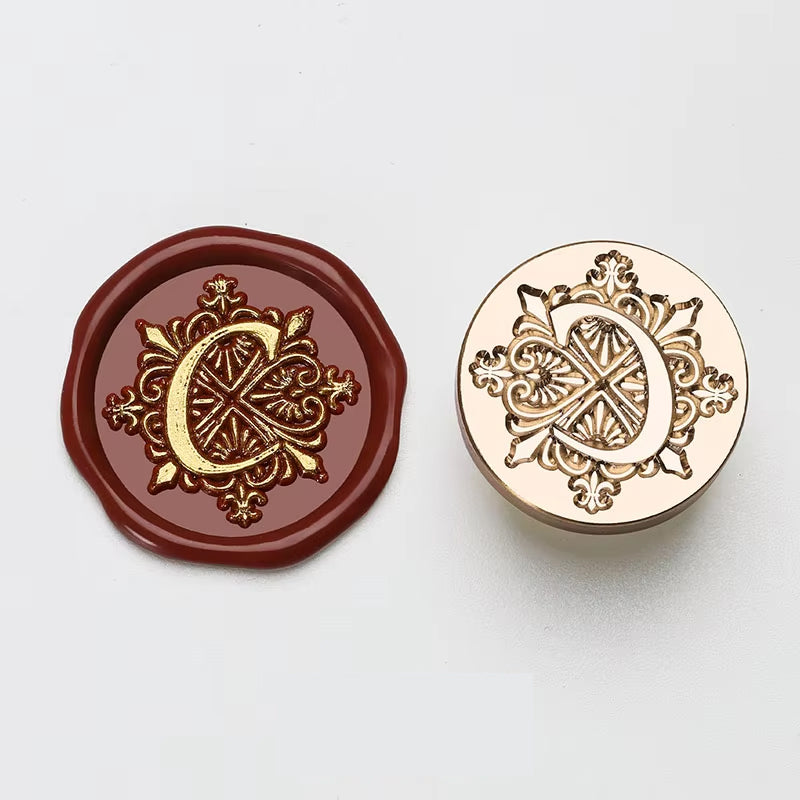 Ornate Letter "C" Wax Seal Stamp Head (25mm)
